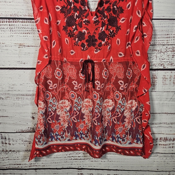 Free People embroidered caftan mini tunic - Picture 4 of 16